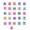 100pcs Round Square English Letter Beads DIY Bracelet Necklace Jewelry Accessory Acrylic Loose Bead String Black White Crafts
