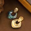 Elegant Pearlized Abalone Shell Stud Earrings With Post Geometric Design Fashion Office Jewelry Women
