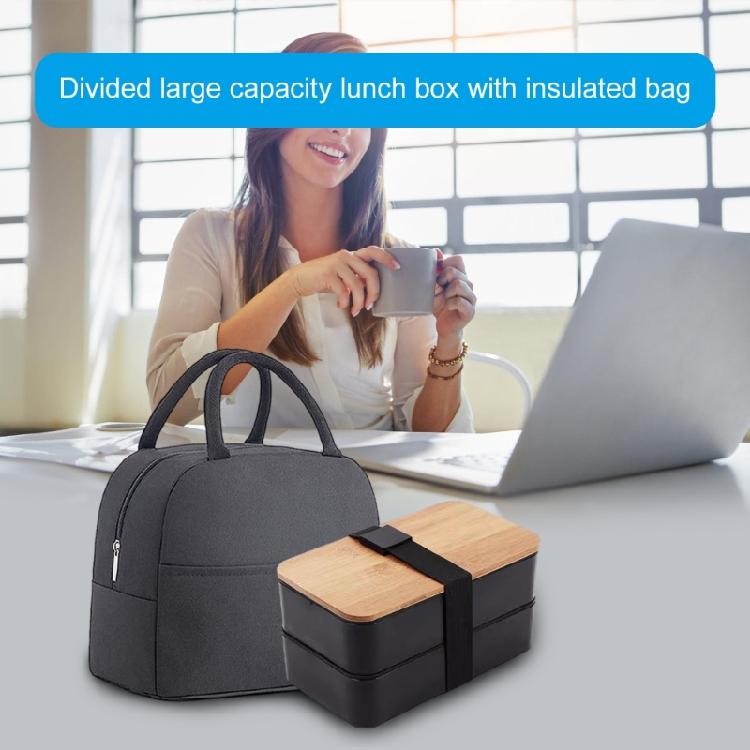 Multi Sectional Lunch Container Food Grade Materials Lunch Box Elegant Food Storage Container with Warm Keep Bag