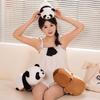 Lovely Panda Capybara Flip Transformation Plush Toy Double-Sided Flip Panda Toy Cartoon Stuffed Doll Toys Children Gifts