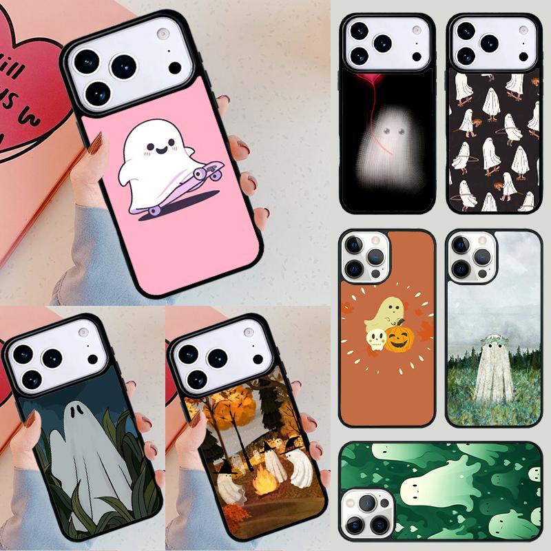 There's A Ghost Phone Case For iPhone 17 Air 14 15 13 12 Max Cover For Apple 16e 11 Pro Max Plus Coque