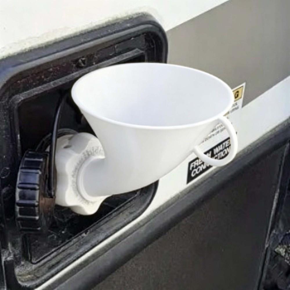 Universal Adapter RV Fresh Water Tank Funnel Universal Water Inlet Adapter  Trailer Water Tank