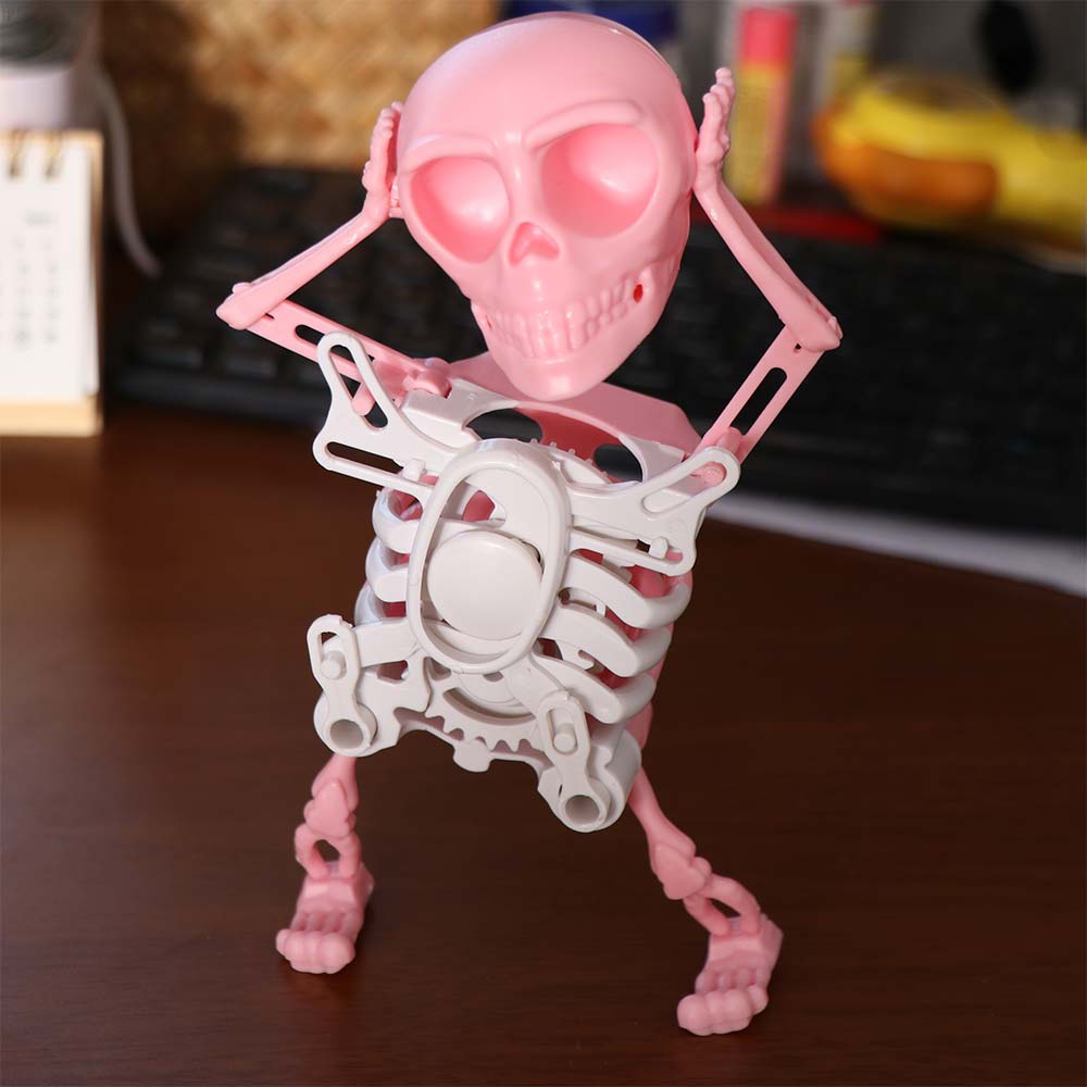 Plastic 3D Print Shaking Skull Doll Simulation Spring Clockwork Toy  Birthday Gift
