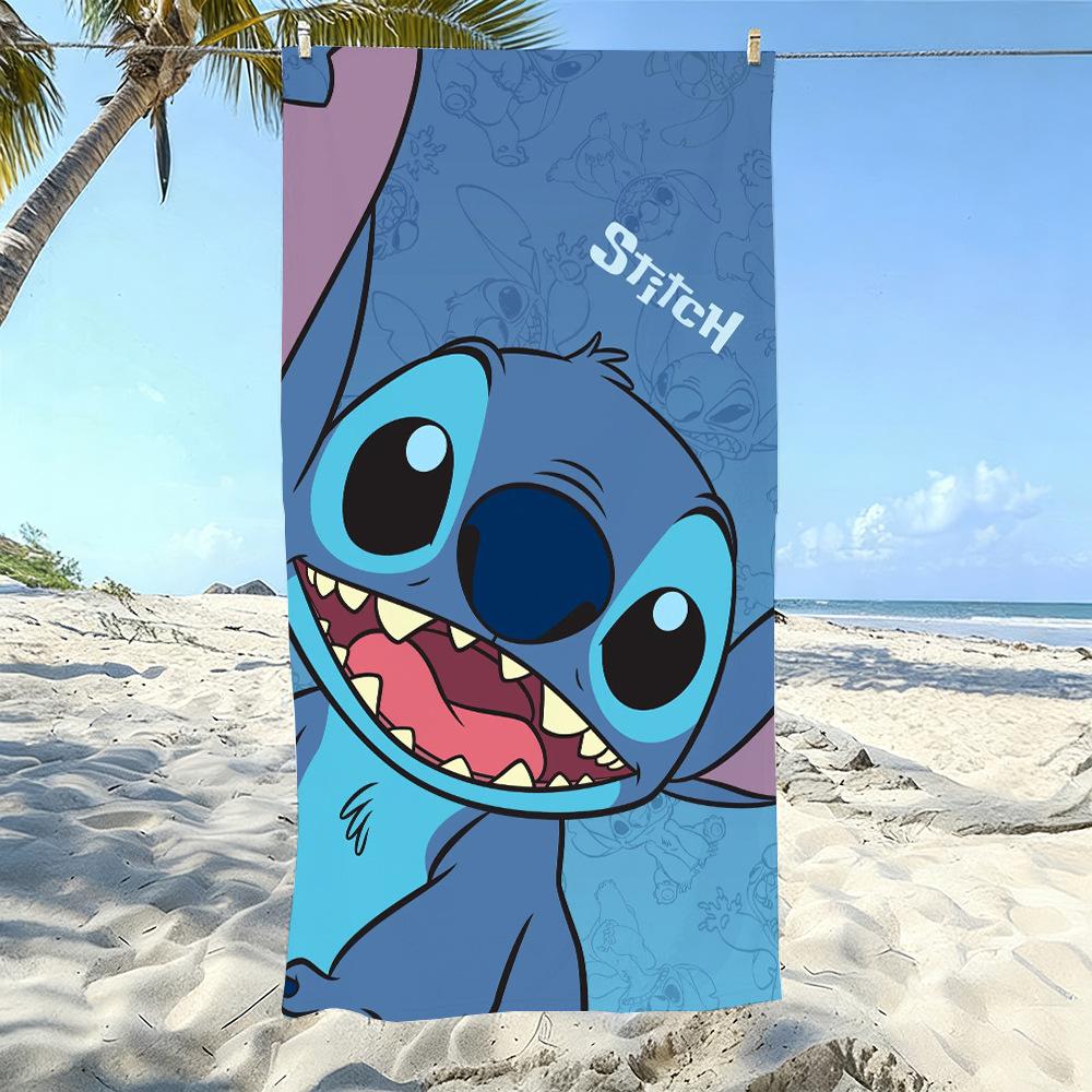 American Cartoon Figure Print Thick Microfiber Beach Towel Quick Dry Bath Blanket For Kids
