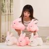 Couple Cute Little White Rabbit Plush Toy, Lying Down Doll Rag Doll Children's Gift, Jade Rabbit Doll