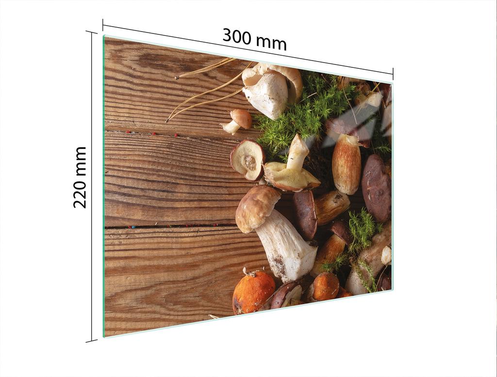 SZKLANA DESKA DO KROEJNIA 30x22 GRZYBY
