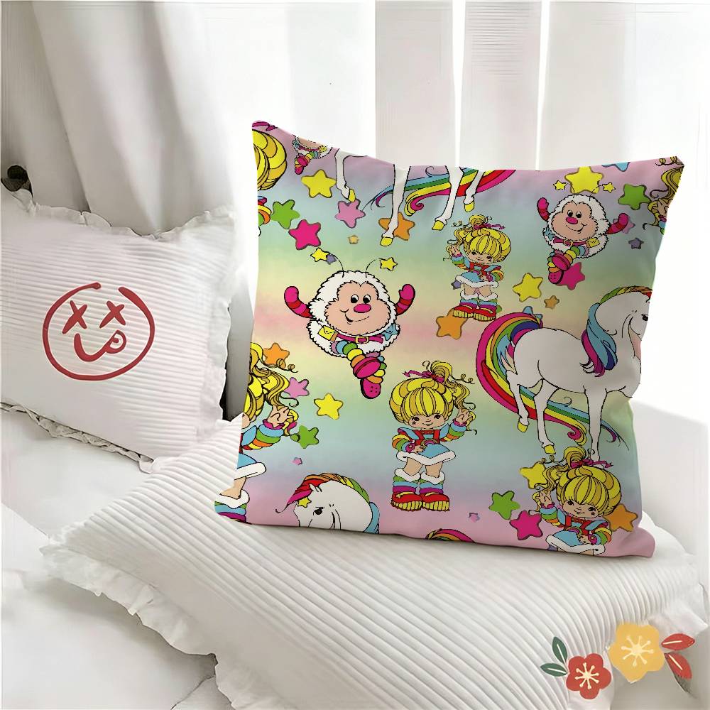 pc Cute RRainbows BBrite Pillow Case Fashion Square Pillowcase Bedroom Sofa Room Ins Decoration Leisure