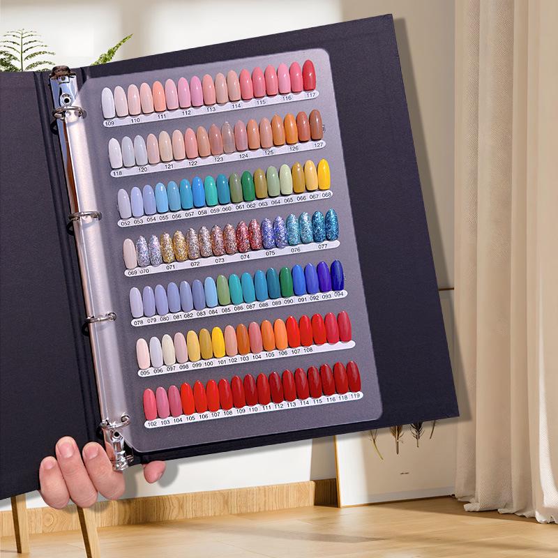 Loseblatt Tragbares Nagellack-Farbmusterbuch - Erweiterte Anzeige für Farbkarte
