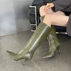 Fashion Sexy Pointy Toe Knee High Boots Women High Quality Leather High Heel Winter Boots for Women Side Zipper Designer Luxury Shoes
