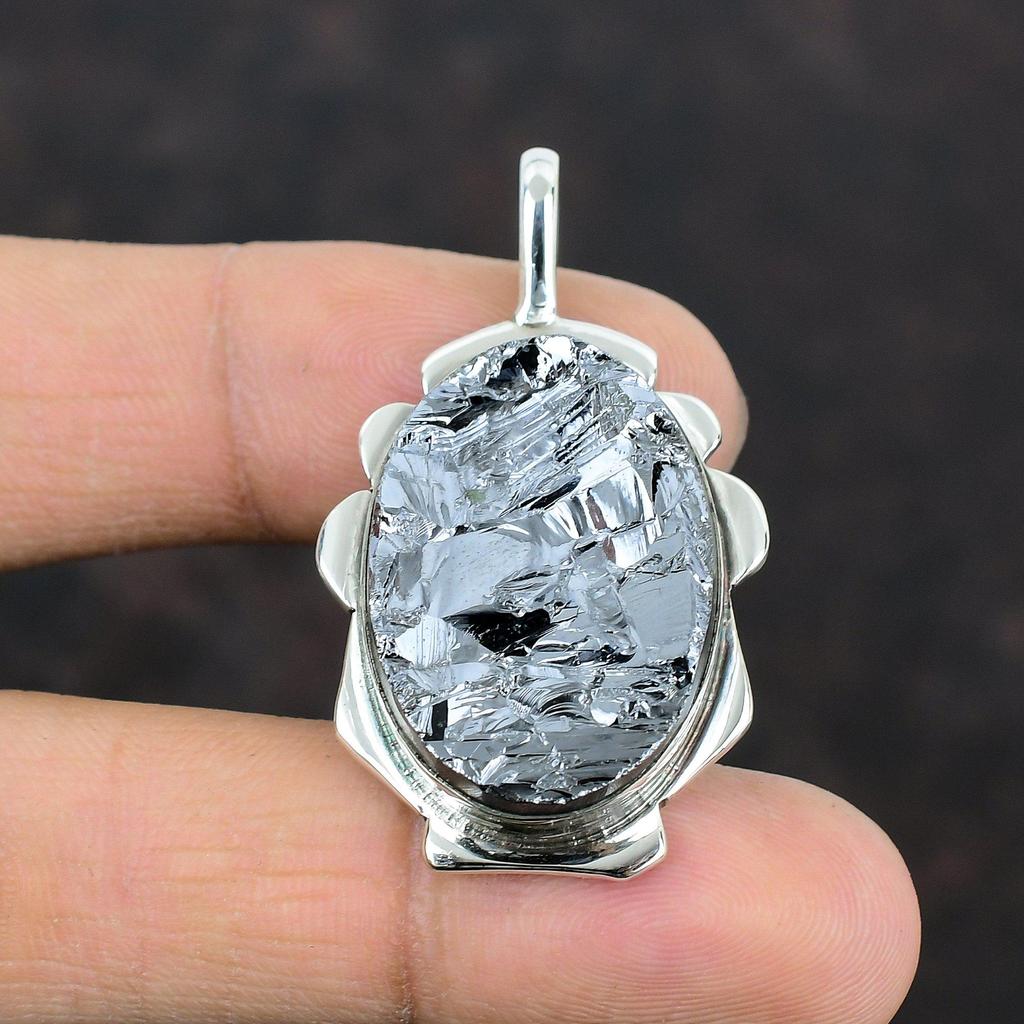 Shungite Rough Pendant Handmade Gemstone Pendant 925 Sterling Silver Pendant Genuine Shungite Jewelry Latest Design Pendant Gifts For Women