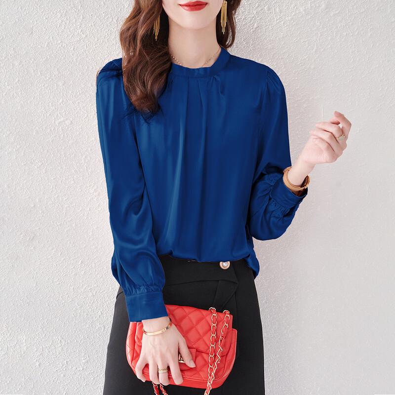 Srcr Women s Long Sleeve Chiffon Blouse M