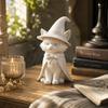 3D Printed Cat Witch Figurine Dark Style Halloween Decorations Cute Cat Statue  Home Decor