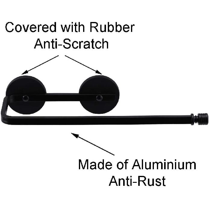 Magnetic Paper Towel Holder Paper Towel Rack Tower Bar for Refrigerator, Metal Cabinet Black