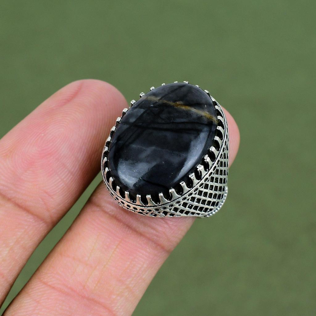 Picasso Jasper Ring 925 Sterling Silver Ring Antique Jewelry Genuine Gemstone Ring Handmade Jewelry Anniversary Gifts Available In Ring Size