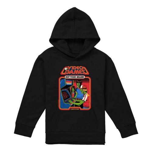 Steven Rhodes Childrens/Kids Video Games Rot Your Brains Hoodie