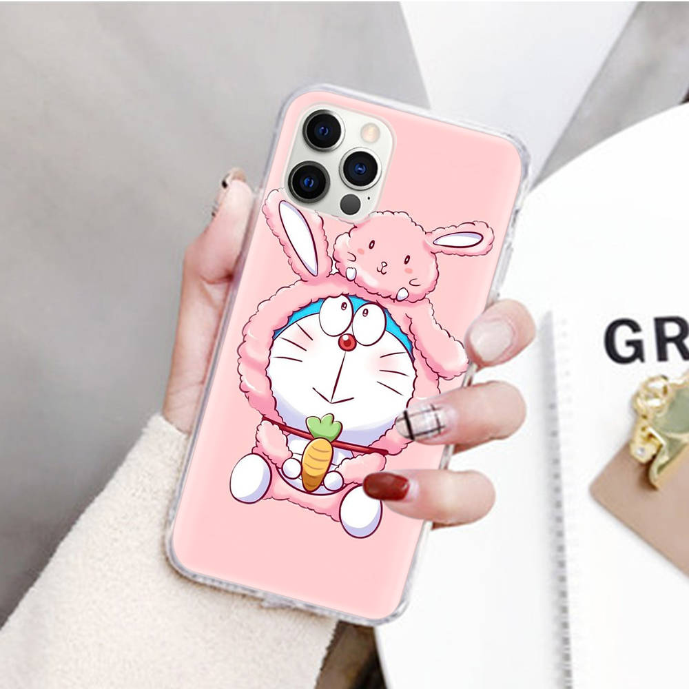 JW82 Doraemon Transparent Case for Samsung A04 A14 A23 M33 M53 Realme 10 9 C35 C55 VIVO Y02 X80 Infinix Hot 30 Note 11 Tecno Spark 8P Pro