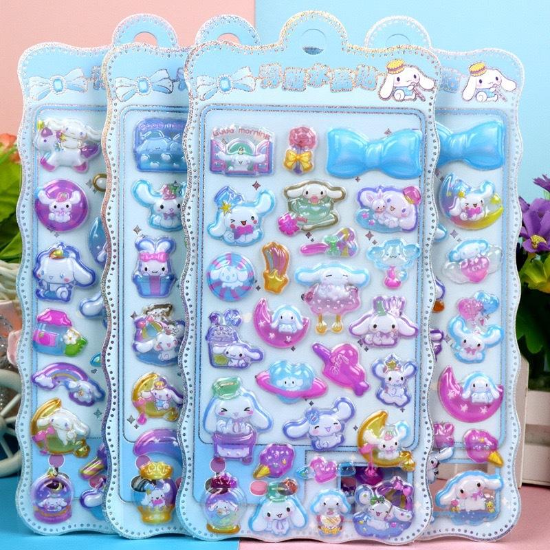 Cartoon Fun 3D Stickers Hello Kitty Stickers Decorate Phone Case Notebooks Handmade Scrapbook Decor Bottles Christmas Gift