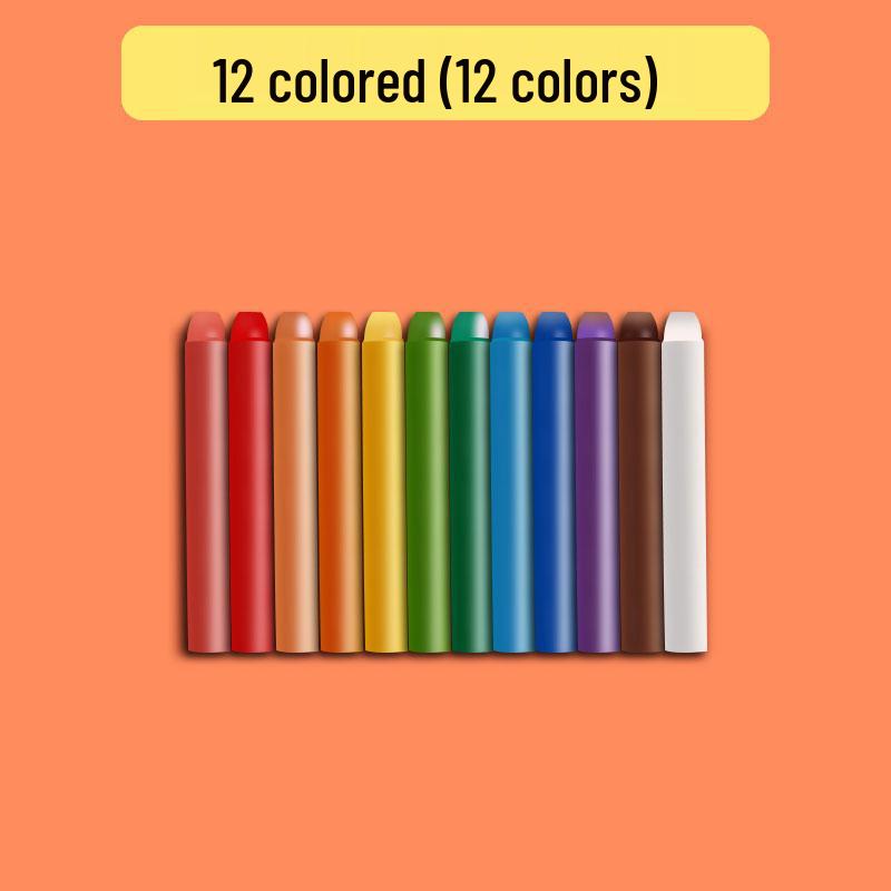 36-Color Dustless Water-Soluble Chalk Set: Odorless, Bright, with Pen Holder Clip for Kids and Teachers