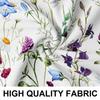 Confezione da 2 Federe Cuscino Fiori di Campo Acquerello Bianco Stampa Double Face Floreale Botanico Cuscini Arredo Casa