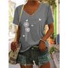 JPNTKY Women's Fashion Casual V-Neck Short Sleeve  Blouses & Shirts