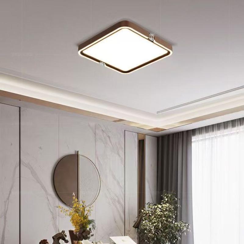 Schlafzimmer LED Deckenmontiert Kreatives Bücherzimmer, Moderne und Quadratische Deckenmontierte Diamantringlampe