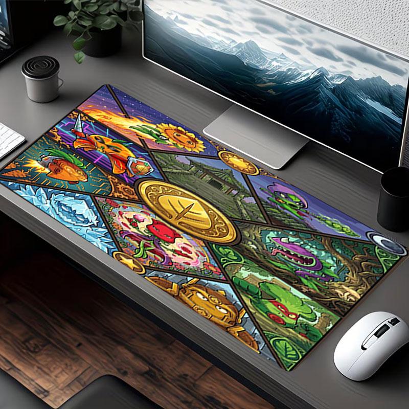 Plants VS Zombies Print Mouse Pad, for Keyboard Pad Laptop PC Mat for Office Home Use, Desk Decor, Perfect Birthday Gift for Gamers