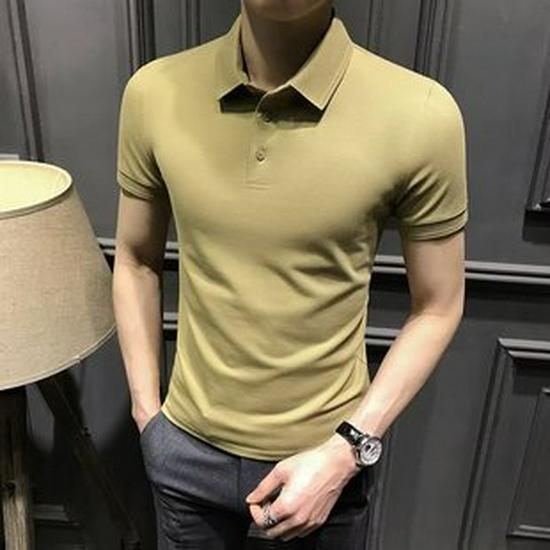 Men's Ice Silk Mesh Polo Shirt - Short-Sleeved, Lightweight, Summer Top with Shirt Collar