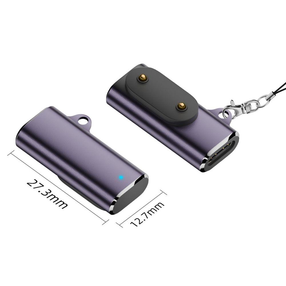 Type-C Female to 2 Pin Kids Watch Charger Converter High Speed Safe Magnetic Charging Adapter for Huawei Band 10/9/8/Fit3
