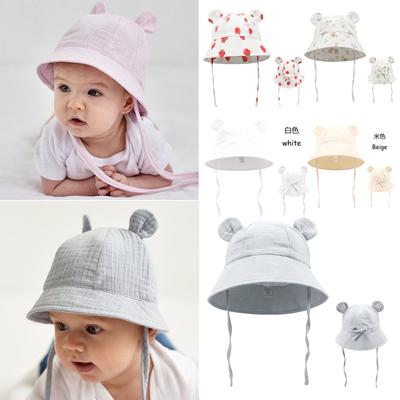 Cotton Basin Cap Summer Infant Hat Soft Baby Sunhat Panama Hat for Kids Girls Boys Bucket Hat Children's Headgear