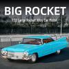 Boxed 1:32 Retro Cadillac Rocket Alloy Car Model with Sound & Light, Pull-back Toy Ornament.