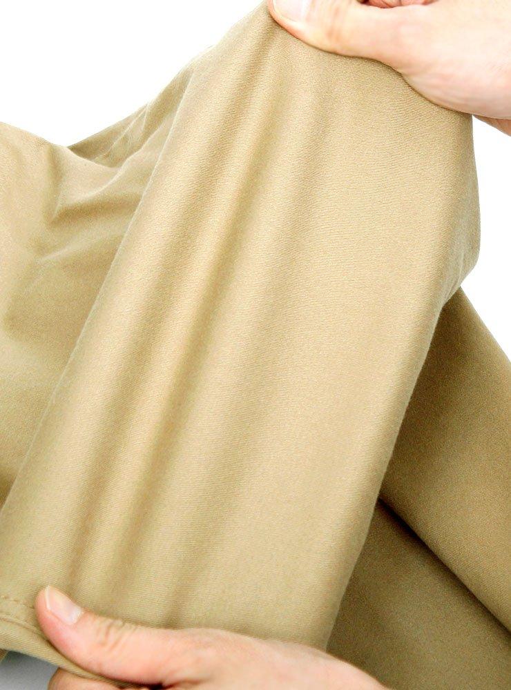 One Colors Men's Chino Pants, Plus Size, Stretch, Relaxed, Straight, Military Style, Cropped, 3/4 Length, Size 94, Khaki