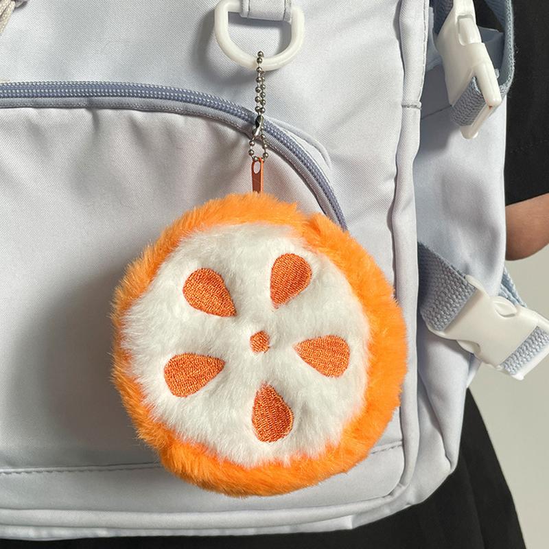 

1 шт. Подвеска в виде кошелька для монет с фруктовым узором, практичная, многоцелевая, плюшевая