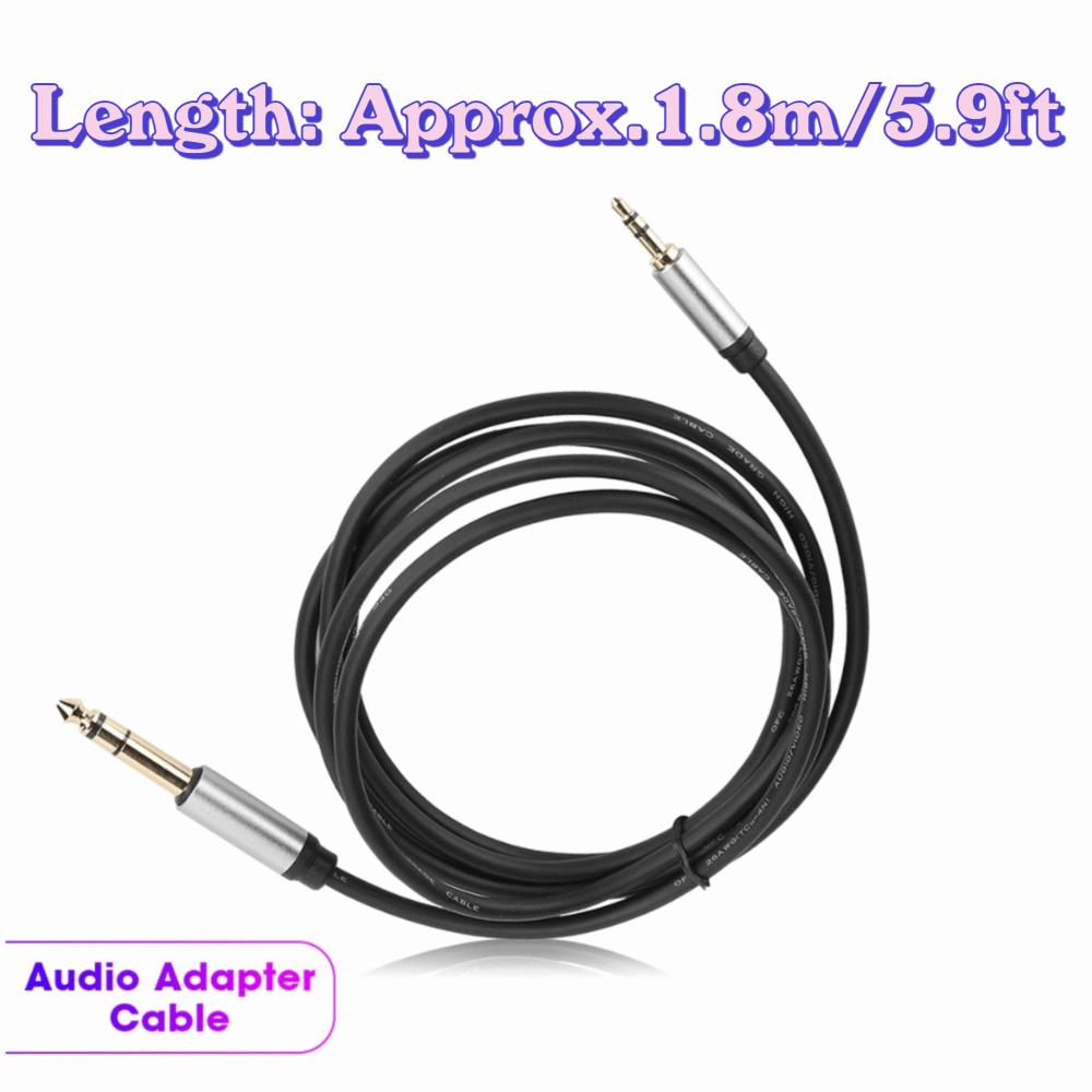 Male To Male 3.5MM To 6.5MM Audio Adapter Cable Plug and Play 1.8m/5.9ft Instrument Cable HiFi Sound Quality