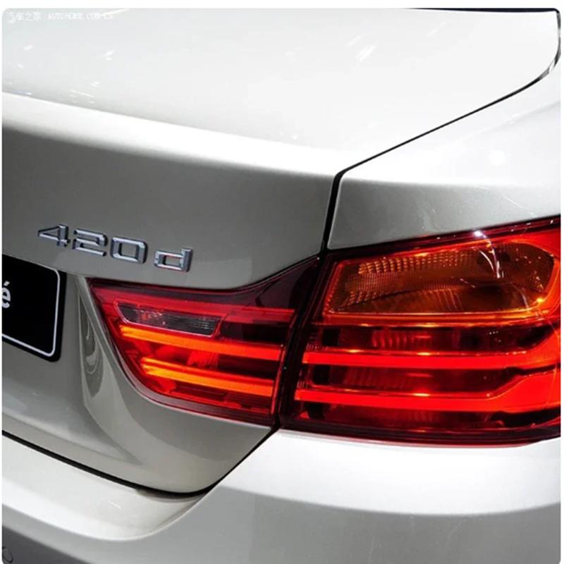 ABS Car Rear Trunk Letters Logo Badge Emblem Sticker For BMW 4 Series 420d 425d 428d 430d 435d 440d 450d F30 F32 F33 F36 G26 G22