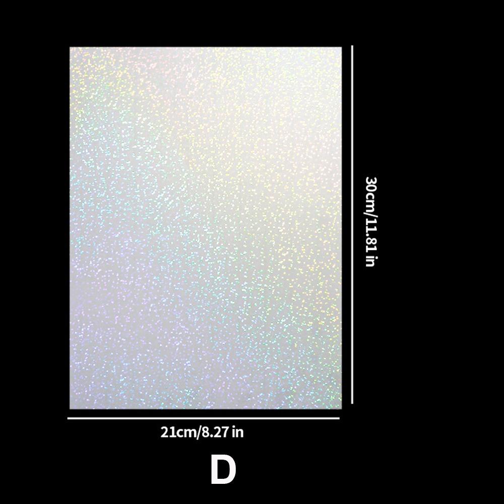 5Pcs A4 Holographic Lamination Film Clear Waterproof Holographic Vinyl Stickers Paper Transparent Laser Cold Lamination Film