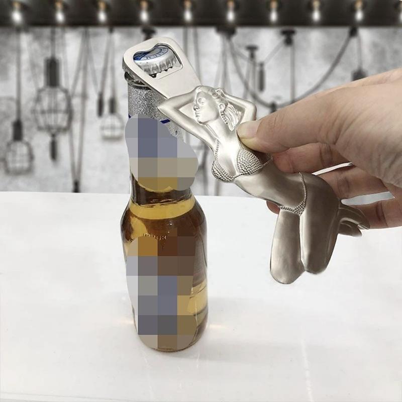 Zinc Alloy Beer Bottle Opener Creative Metal Beauty Women Bottle Opener Personalized Restaurant Bar Beer Bottle Opener