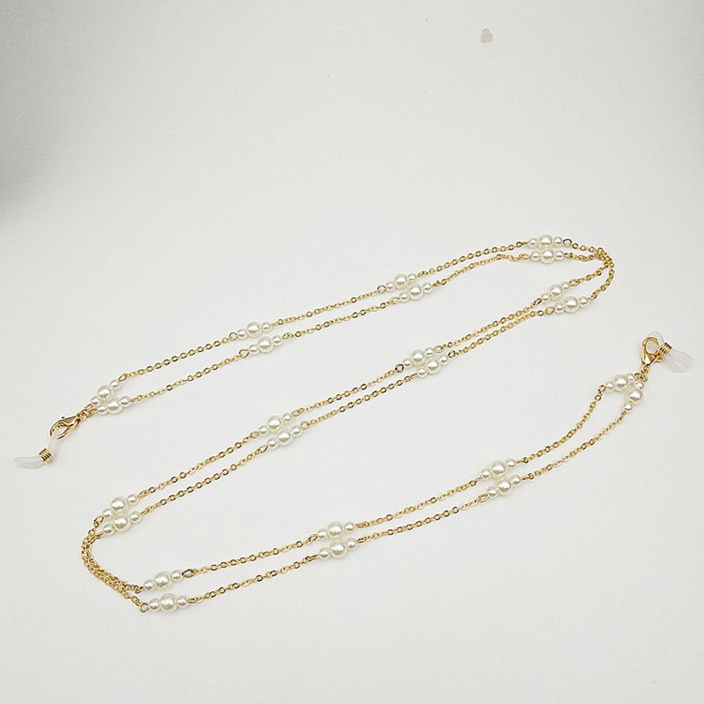 Women Eyewear Jewelry Metal Men Reading Glasses Chain Face Mask Necklace Glasses Clips Pearl Chain