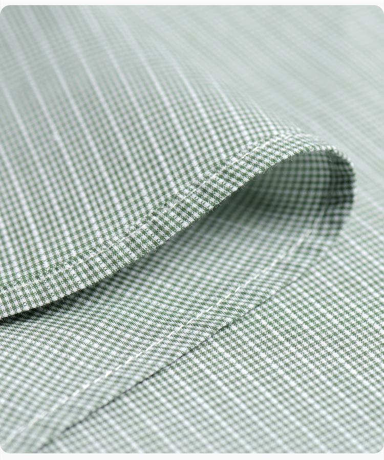 Men's Japanese Plaid Long-Sleeve Cotton Oxford Shirt: Casual, Versatile, Breathable, Light Luxury