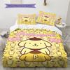 Pompompurin Pattern Bedding,Quilt Set Quilt Cover Pillowcase Home Birthday Gift(1 * Duvet Cover + 2 * Pillowcase, Without Core)