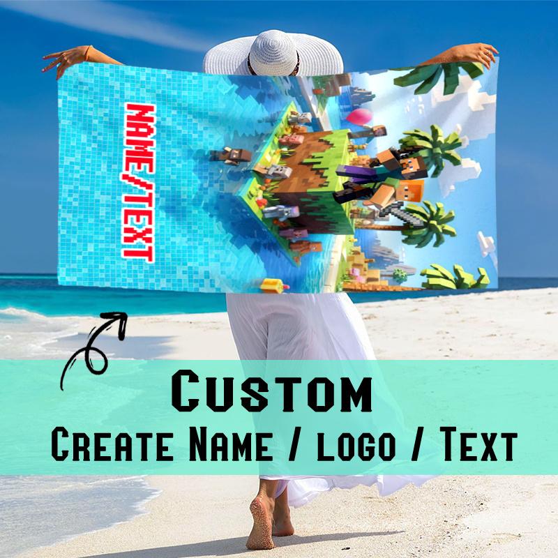 Animal Bee Soft Beach Towel Custom Name Text Towel Portable Beach Pool Travel Beach Towel Beach Outdoor Camping Outdoor Pool Towel Absorbent Bath Towe