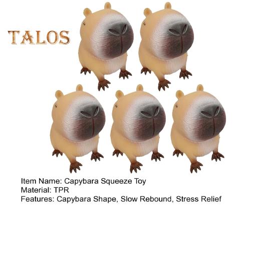 1/3/5 Stuks Capibara Knijpspeelgoed Stress Angst Verlichting Zittend Capibara Speelgoed Draagbaar Kinderen Tieners Volwassenen TPR Dierlijk Sensorisch Zachte Stressbal Fidget Speelgoed
