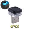 1/4 Stück Universelles USB-Auto-Innenraum-Stimmungslicht LED-Signalleuchten Auto-Leselampe Dekorationen Auto-Innenzubehör
