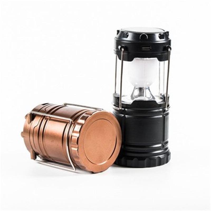 Rechargeable LED Solar Camping Lantern - Portable, Retractable, Emergency Outdoor Tent Light