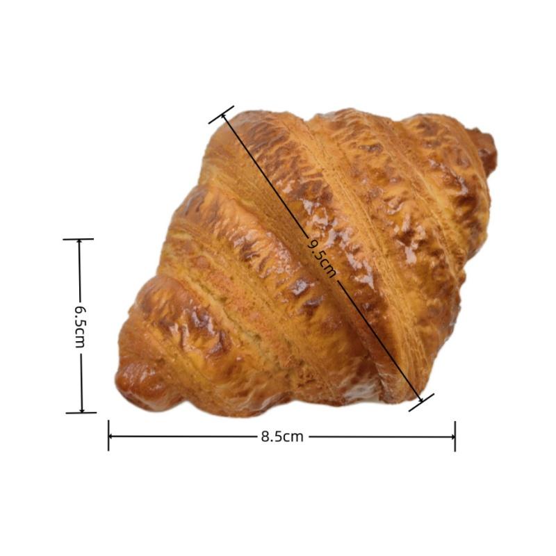 Fake Croissant Bread Apple Pie PU Bread Simulation Toaster Cake Model Cake Store Window Display Samples Ornaments Home Decor