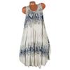 Women's Fashion Non-location Printed Dress Round Neck Sleeveless  Dress
