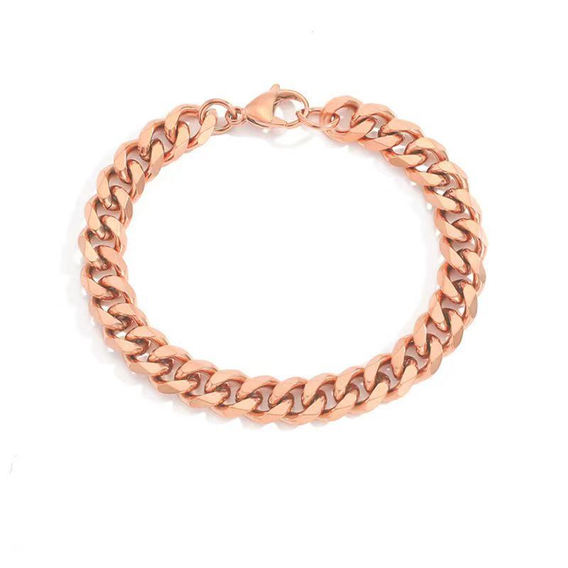 Custom 100 Languages 'I Love You' Projection Bracelet - Stainless Steel Cuban Chain Bangle for Men & Women
