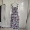 2026 Spring Collection: Women's Printed Camisole Slit Long Dress - European & American Style