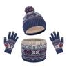3pcs Kids for Boys Girls Scarf  Gloves 3-11Y Muffler Hats Winter Windproof Snowflake Warm Knitted Hat