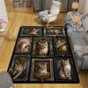Feline Portraits Pattern Rug Floor Mat for Living Room or Bedroom Soft and Comfortable Carpet a Gift for Birthday and Holiday.