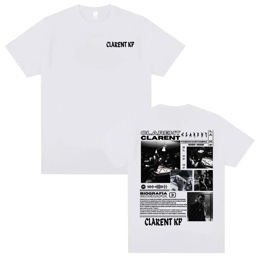 Rapper Clarent Kp Album Tour 2026 Cover T Shirt Mens Clothing Fashion Vintage Style Tshirts Cotton Casual Short Sleeve Tshirt
